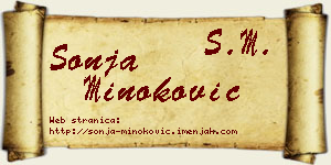 Sonja Minoković vizit kartica